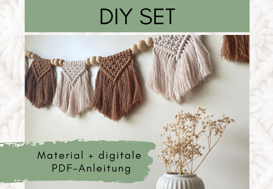 DIY Set Makramee Wimpelkette zweifarbig